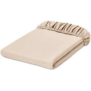 Jersey-Spannbettlaken, Normalgröße, beigefarben