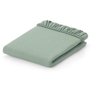 Jersey-Spannbettlaken, Normalgröße, salbei