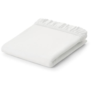 Jersey-Spannbettlaken, Normalgröße, weiß