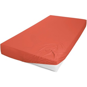 Jersey Spannbettlaken - rot - 100% Baumwolle - 120 cm - 22 cm - 22 cm | Möbel Kraft