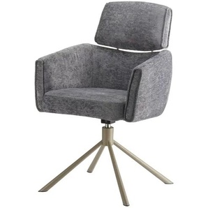 Jette Home Armlehnstuhl drehbar Becky ¦ grau ¦ Maße (cm): B: 61 H: 91 T: 64.0
