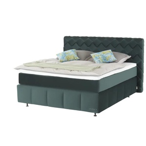 Jette Home Boxspringbett  Braid  ¦ grün ¦ Maße (cm): B: 222 H: 123