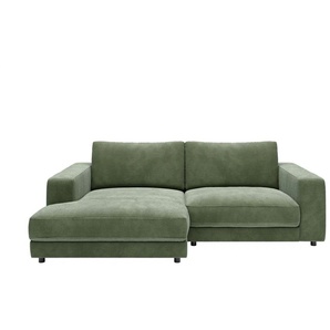Jette Home Ecksofa in Cord Sila ¦ grün ¦ Maße (cm): B: 250 H: 85 T: 170.0