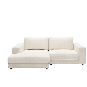 Jette Home Ecksofa in Feincord Sila - weiß - Materialmix - 250 cm - 85 cm - cm 170,0 | Möbel Kraft