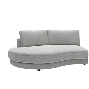 Jette Home Element Abschluss rund links in Cord Modulsofa Sila ¦ grau ¦ Maße (cm): B: 205 H: 85 T: 166.0