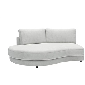 Jette Home Element Abschluss rund links in Feincord Modulsofa Sila ¦ grau ¦ Maße (cm): B: 205 H: 85 T: 166.0
