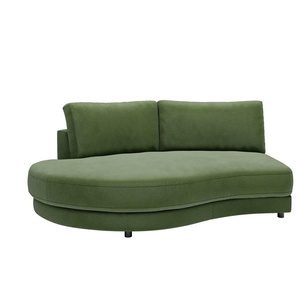 Jette Home Element Abschluss rund links in Feincord Modulsofa Sila ¦ grün ¦ Maße (cm): B: 205 H: 85 T: 166.0