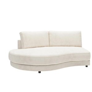 Jette Home Element Abschluss rund links in Feincord Modulsofa Sila ¦ weiß ¦ Maße (cm): B: 205 H: 85 T: 166.0