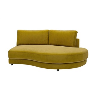 Jette Home Element Abschluss rund rechts in Feincord Modulsofa Sila ¦ grün ¦ Maße (cm): B: 205 H: 85 T: 166.0