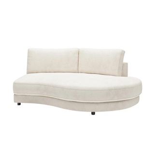 Jette Home Element Abschluss rund rechts in Feincord Sila ¦ weiß ¦ Maße (cm): B: 205 H: 85 T: 166.0