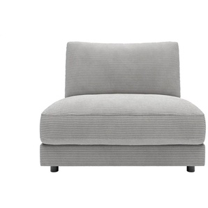Jette Home Element Einsitzer ohne Armlehne in Cord Modulsofa Sila ¦ grau ¦ Maße (cm): B: 100 H: 85 T: 127.0