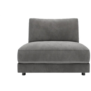 Jette Home Element Einsitzer ohne Armlehne in Cord Sila ¦ grau ¦ Maße (cm): B: 100 H: 85 T: 127.0