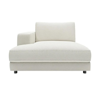 Jette Home Element Ottomane links in Cord Sila ¦ weiß ¦ Maße (cm): B: 125 H: 85 T: 170.0