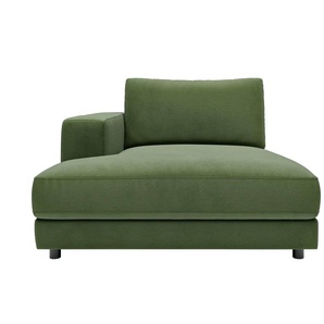 Jette Home Element Ottomane links in Feincord Sila ¦ grün ¦ Maße (cm): B: 125 H: 85 T: 170.0