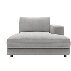 Jette Home Element Ottomane rechts in Cord Sila ¦ grau ¦ Maße (cm): B: 125 H: 85 T: 170.0