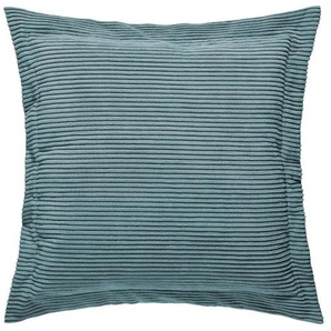Jette Home Flatterkissen aus Cordstoff Sila ¦ türkis/petrol ¦ Maße (cm): B: 75 H: 75 T: 15.0