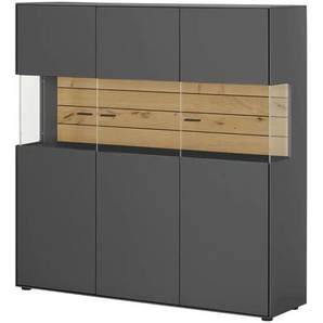 Jette Home Highboard  Como ¦ grau ¦ Maße (cm): B: 139 H: 139 T: 38.0