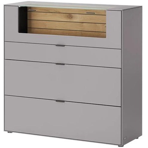 Jette Home Highboard Como - grau - Materialmix - 122 cm - 122 cm - cm 46,0 | Möbel Kraft