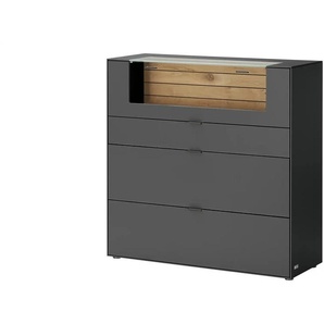 Jette Home Highboard Como - grau - Materialmix - 122 cm - 122 cm - cm 46,0 | Möbel Kraft