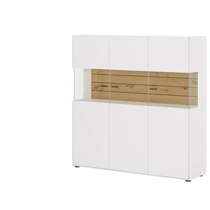 Jette Home Highboard  Como ¦ weiß ¦ Maße (cm): B: 139 H: 139 T: 38