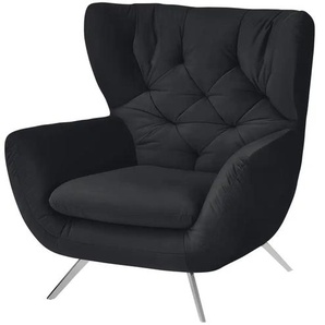 Jette Home Hochlehnsessel Caldara - schwarz - Materialmix - 100 cm - 106 cm - cm 95,0 | Möbel Kraft