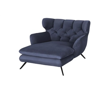 Jette Home Longseat-Sessel Samt Caldara - blau - Materialmix - 126 cm - 94 cm - cm 160,0 | Möbel Kraft