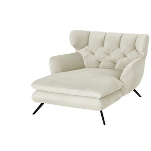 Jette Home Longseat-Sessel Samt Caldara - creme - Materialmix - 126 cm - 94 cm - cm 160,0 | Möbel Kraft