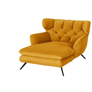 Jette Home Longseat-Sessel Samt Caldara - gelb - Materialmix - 126 cm - 94 cm - cm 160,0 | Möbel Kraft