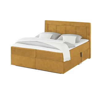 Jette Home Motor-Boxspringbett Jette Patch - gelb - Materialmix - 202 cm - 127 cm | Möbel Kraft