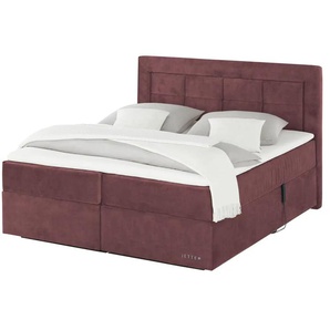 Jette Home Motor-Boxspringbett Jette Patch - rot - Materialmix - 202 cm - 127 cm | Möbel Kraft