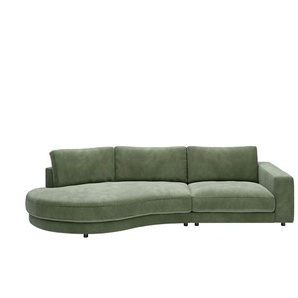 Jette Home Organisches Einzelsofa in Cord Sila ¦ grün ¦ Maße (cm): B: 330 H: 85 T: 166.0