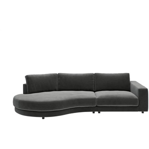 Jette Home Organisches Einzelsofa in Feincord Sila ¦ grau ¦ Maße (cm): B: 330 H: 85 T: 166.0