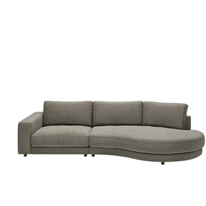 Jette Home Organisches Einzelsofa in Feincord Sila ¦ grau ¦ Maße (cm): B: 330 H: 85 T: 166.0