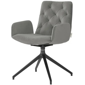 Jette Home Polsterstuhl drehbar Salo ¦ grau ¦ Maße (cm): B: 59 H: 87 T: 66.0