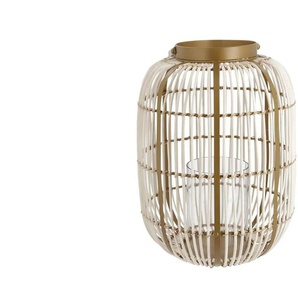 Jette Home Rattanlaterne - holzfarben - Rattan,Eisen,Glas - 46 cm - 33.0 | Möbel Kraft