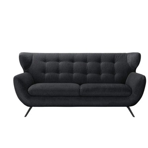 Jette Home Sofa aus Mikrofaser Mellow ¦ schwarz ¦ Maße (cm): B: 200 H: 94 T: 95.0