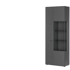 Jette Home Vitrine  Como ¦ grau ¦ Maße (cm): B: 77 H: 206 T: 38.0