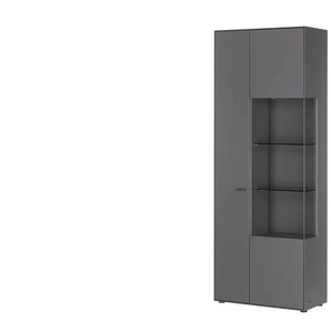 Jette Home Vitrine  Como ¦ grau ¦ Maße (cm): B: 77 H: 206 T: 38