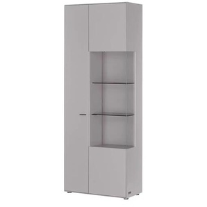 Jette Home Vitrine Como - grau - Materialmix - 77 cm - 206 cm - cm 38,0 | Möbel Kraft