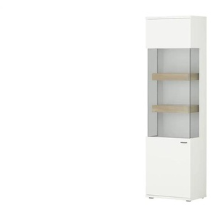 Jette Home Vitrine  Neapel ¦ grau ¦ Maße (cm): B: 61 H: 209 T: 38