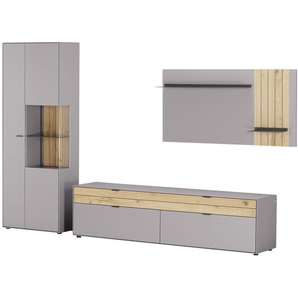 Jette Home Wohnkombination  Como ¦ grau ¦ Maße (cm): B: 333 H: 206 T: 46