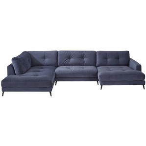 Jette Home Wohnlandschaft aus Samt Jette Return ¦ blau ¦ Maße (cm): B: 359 H: 84