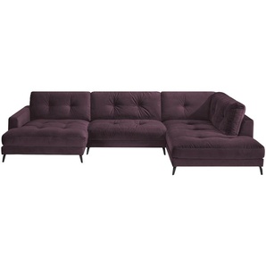 Jette Home Wohnlandschaft aus Samt Jette Return ¦ lila/violett ¦ Maße (cm): B: 359 H: 84