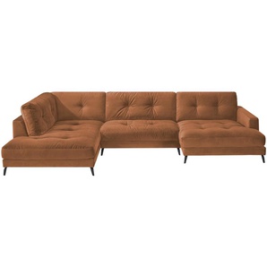 Jette Home Wohnlandschaft aus Samt Jette Return  ¦ orange ¦ Maße (cm): B: 359 H: 84 T: 105.0