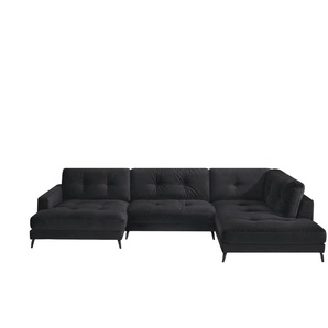 Jette Home Wohnlandschaft Jette Return - schwarz - Materialmix - 359 cm - 84 cm | Möbel Kraft