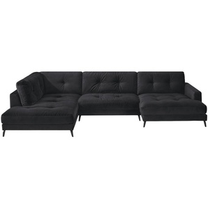 Jette Home Wohnlandschaft aus Samt Jette Return  ¦ schwarz ¦ Maße (cm): B: 359 H: 84 T: 105.0