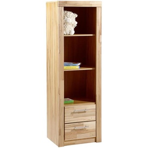 Jimmylee Babyregal Simone , Natur , Metall , Kernbuche , massiv , 2 Schubladen , 52x161x42 cm , stehend , Kinder & Jugendmöbel, Kindermöbel, Kinderregale