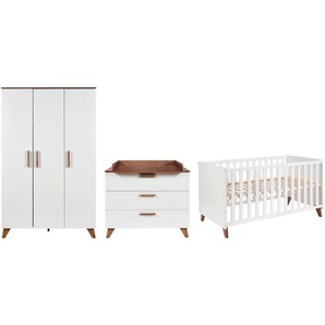 Jimmylee Babyzimmer Emely, Weiß, Holzwerkstoff, 3-teilig, 3 Fächer, 3 Schubladen, Made in Germany, zum Juniorbett umbaubar, Aufbauanleitung im Karton,