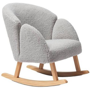 Jimmylee Kinder-Schaukelsessel Natur Grey, Grau, Textil, Uni, 55.5x55x46.5 cm, Kinder- & Jugendzimmer, Kindermöbel, Kindersitzmöbel & -tische,