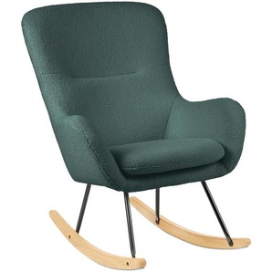 Jimmylee Stillstuhl Rita, Grün, Natur, Schwarz, Holz, Metall, Textil, Kautschukholz,Kautschukholz, massiv, Uni, 74.5x99x80.5 cm, Füttern, Stillen,
